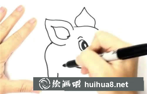 可愛小豬簡筆畫步驟圖