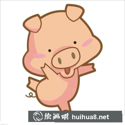 可愛小豬簡筆畫步驟圖