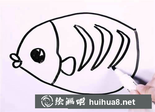 如何畫一條花斑魚 花斑魚的簡(jiǎn)筆畫圖解步驟