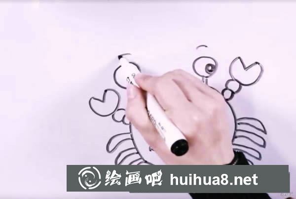 小螃蟹簡筆畫圖片