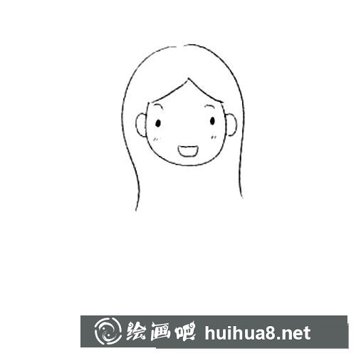 美麗的公主簡筆畫步驟圖