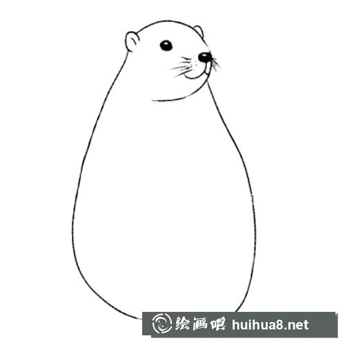 土撥鼠簡(jiǎn)筆畫圖片