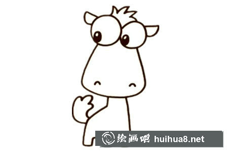 卡通小馬簡(jiǎn)筆畫(huà)步驟6
