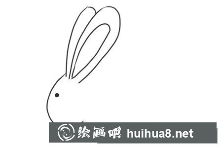 小兔子簡(jiǎn)筆畫(huà)步驟圖解3