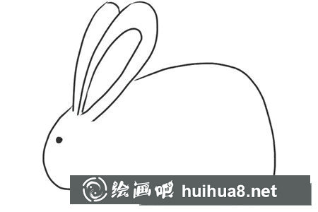 小兔子簡(jiǎn)筆畫(huà)步驟圖解4