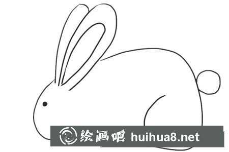 小兔子簡(jiǎn)筆畫(huà)步驟圖解6