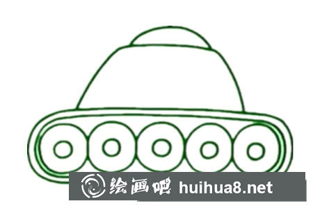 坦克簡(jiǎn)筆畫步驟4