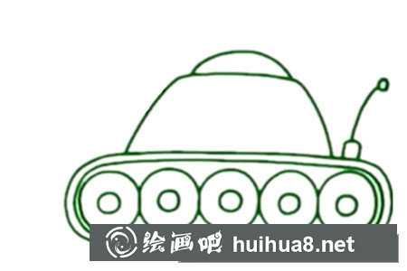 坦克簡(jiǎn)筆畫步驟5