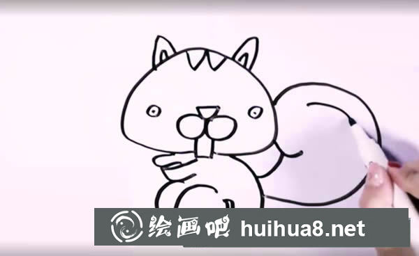 可愛小松鼠簡筆畫