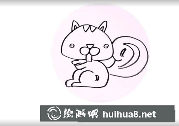 可愛小松鼠簡筆畫