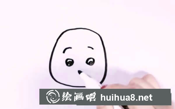 繪制斑點(diǎn)狗的第二步：畫眼睛