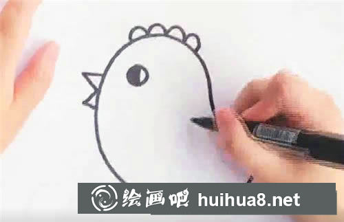 可愛的小黃雞簡筆畫