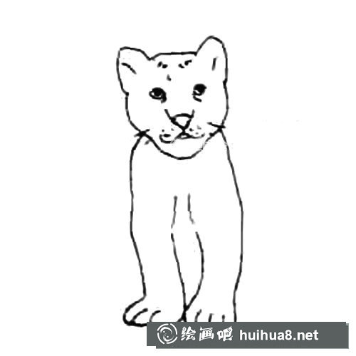 可愛的小獅子簡筆畫