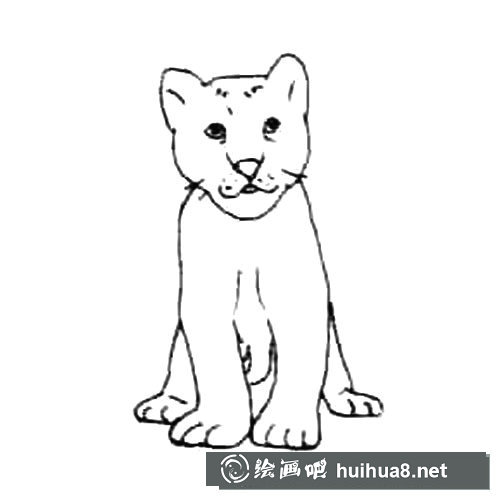 可愛的小獅子簡筆畫