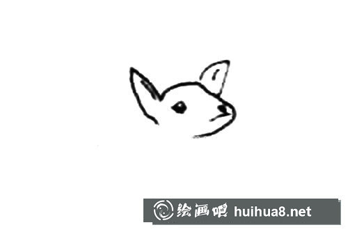 可愛動物麋鹿簡筆畫