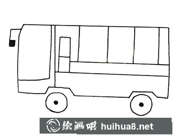 大貨車(chē)簡(jiǎn)筆畫(huà)圖片