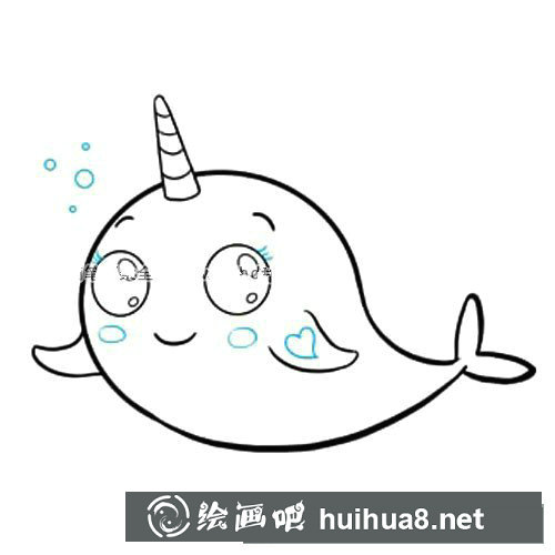 獨(dú)角鯨簡(jiǎn)筆畫(huà)