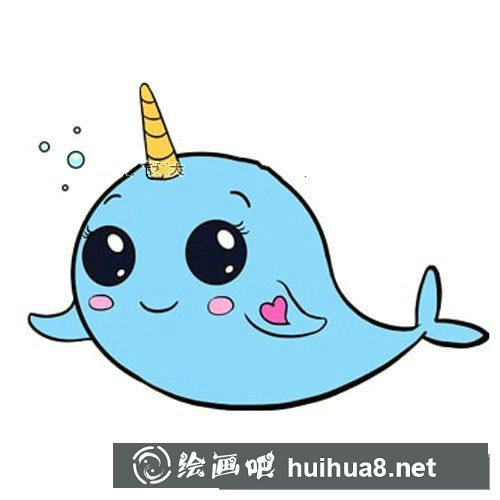 獨(dú)角鯨簡(jiǎn)筆畫(huà)