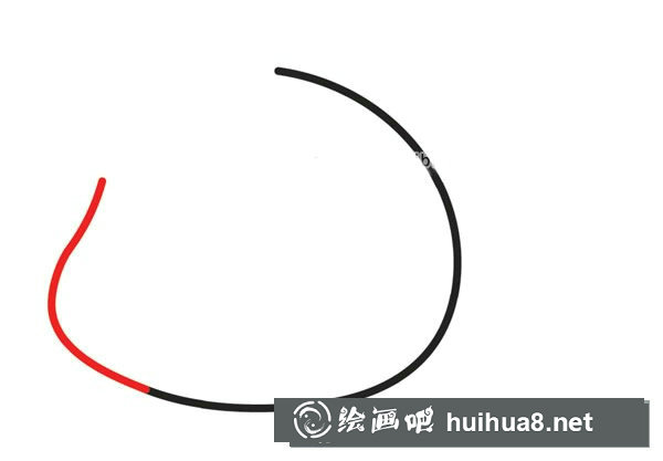 可愛(ài)的大熊貓簡(jiǎn)筆畫(huà)步驟2