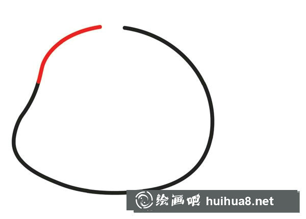 可愛(ài)的大熊貓簡(jiǎn)筆畫(huà)步驟3