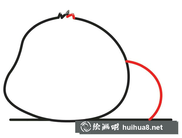 可愛(ài)的大熊貓簡(jiǎn)筆畫(huà)步驟5