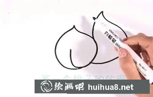 蟠桃簡筆畫步驟圖解
