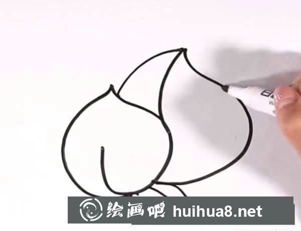 蟠桃簡筆畫步驟圖解