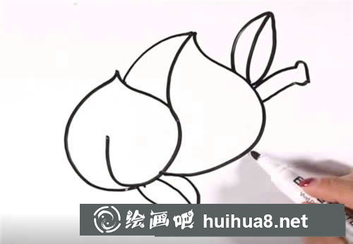 蟠桃簡筆畫步驟圖解