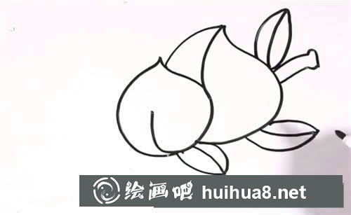 蟠桃簡筆畫步驟圖解