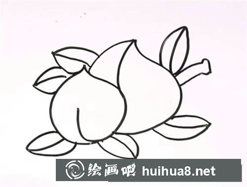 蟠桃簡筆畫步驟圖解