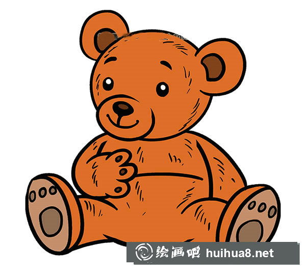 玩具熊簡(jiǎn)筆畫圖片2