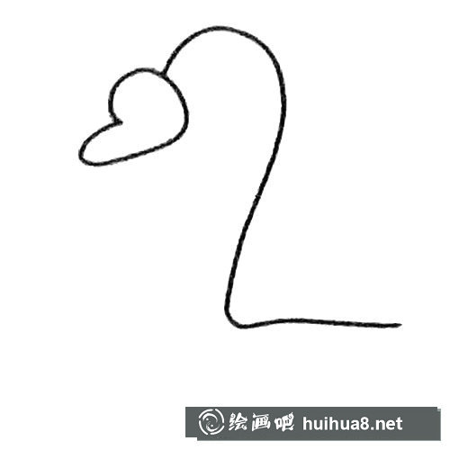 天鵝簡筆畫步驟2