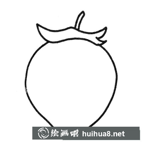 卡通草莓簡(jiǎn)筆畫步驟2