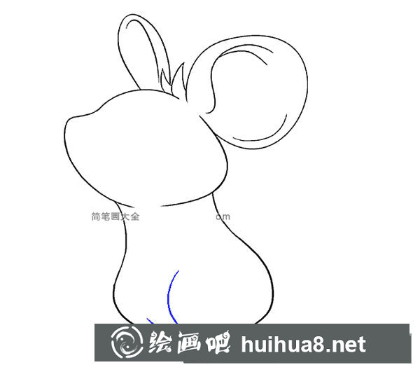 可愛的小老鼠簡筆畫步驟圖片
