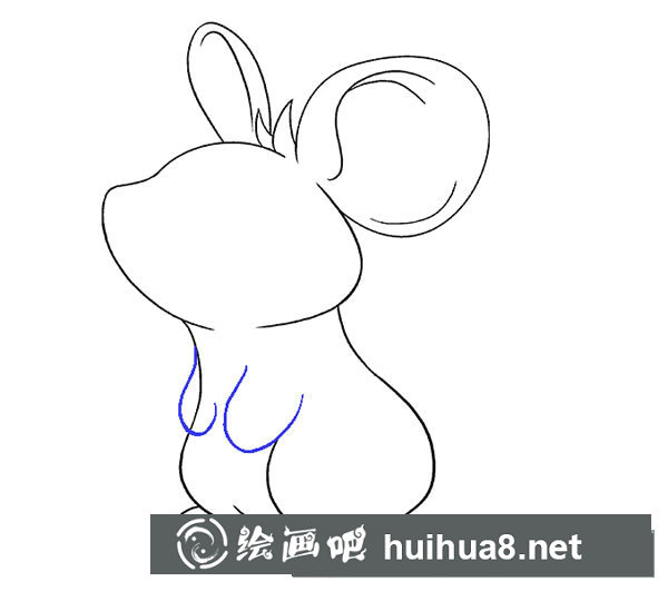 可愛的小老鼠簡筆畫步驟圖片