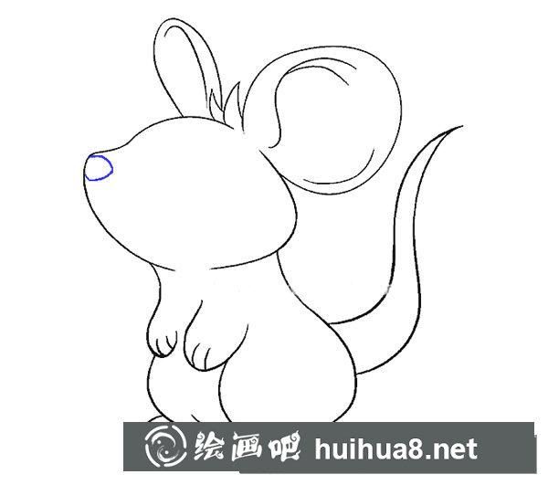 可愛的小老鼠簡筆畫步驟圖片