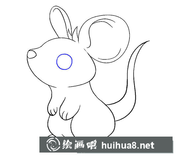 可愛的小老鼠簡筆畫步驟圖片