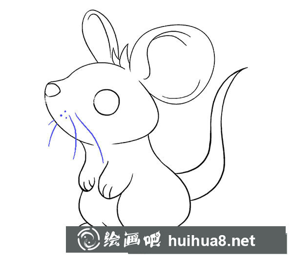 可愛的小老鼠簡筆畫步驟圖片