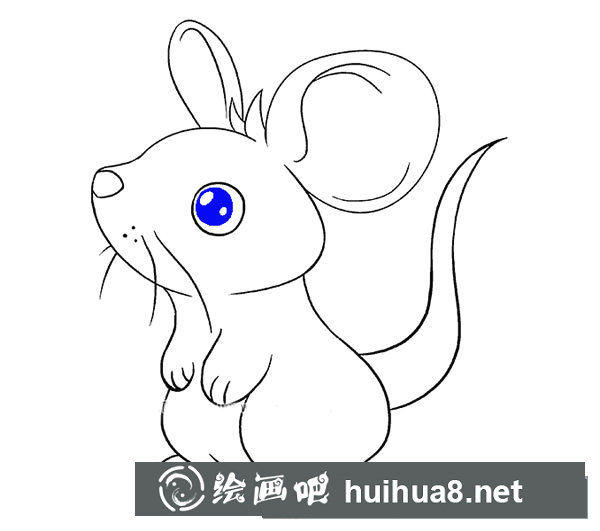 可愛的小老鼠簡筆畫步驟圖片