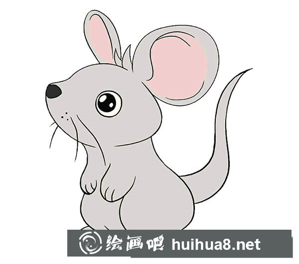 可愛的小老鼠簡筆畫步驟圖片