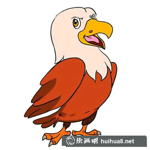 卡通老鷹簡筆畫圖片2