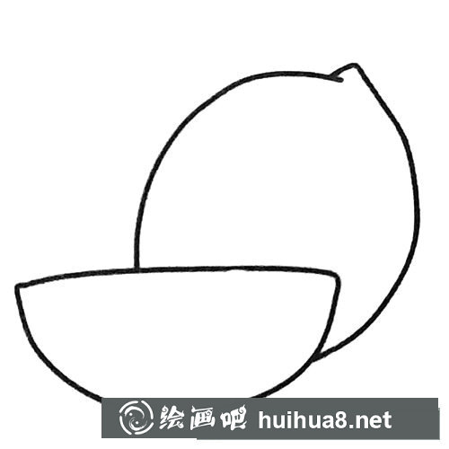 檸檬簡筆畫步驟3