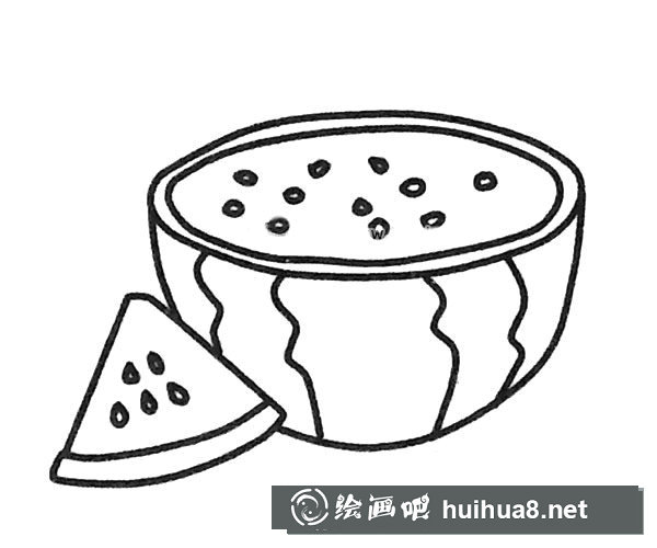 超簡單的西瓜簡筆畫圖片大全2