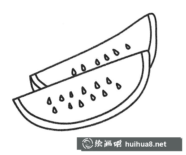 簡單的西瓜簡筆畫圖片5