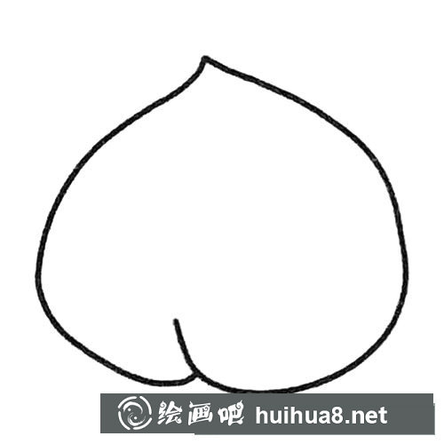 簡(jiǎn)單的桃子簡(jiǎn)筆畫(huà)步驟圖片2