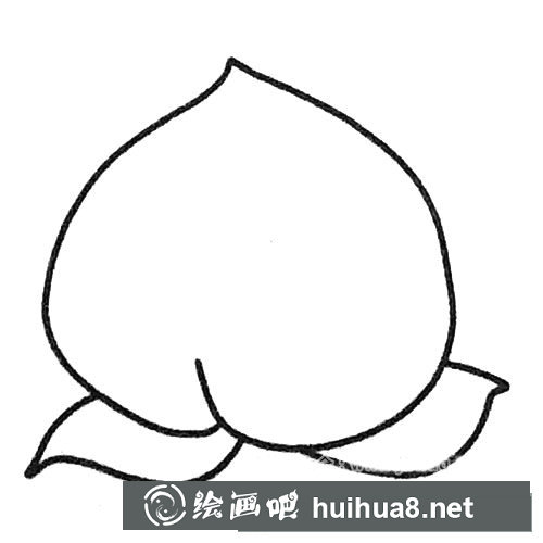 簡(jiǎn)單的桃子簡(jiǎn)筆畫(huà)步驟圖片4