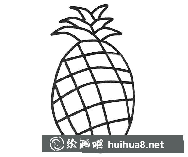 簡(jiǎn)單的菠蘿簡(jiǎn)筆畫(huà)圖片4