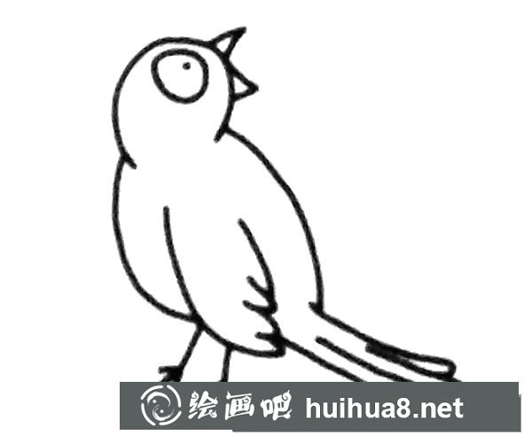 簡單的喜鵲簡筆畫圖片2