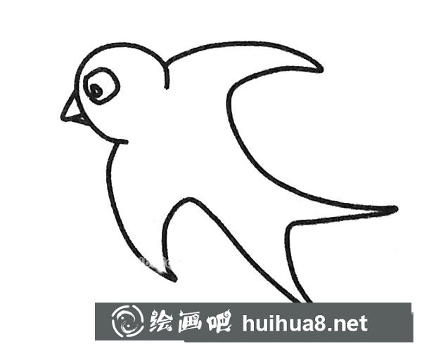 可愛(ài)的燕子簡(jiǎn)筆畫(huà)圖片6