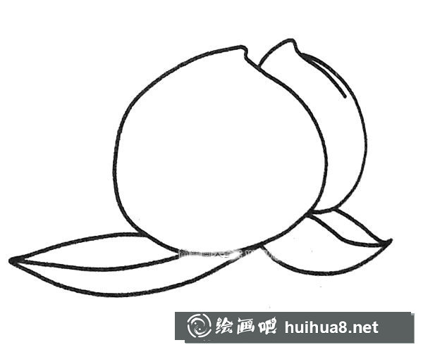 漂亮的桃子簡筆畫圖片4